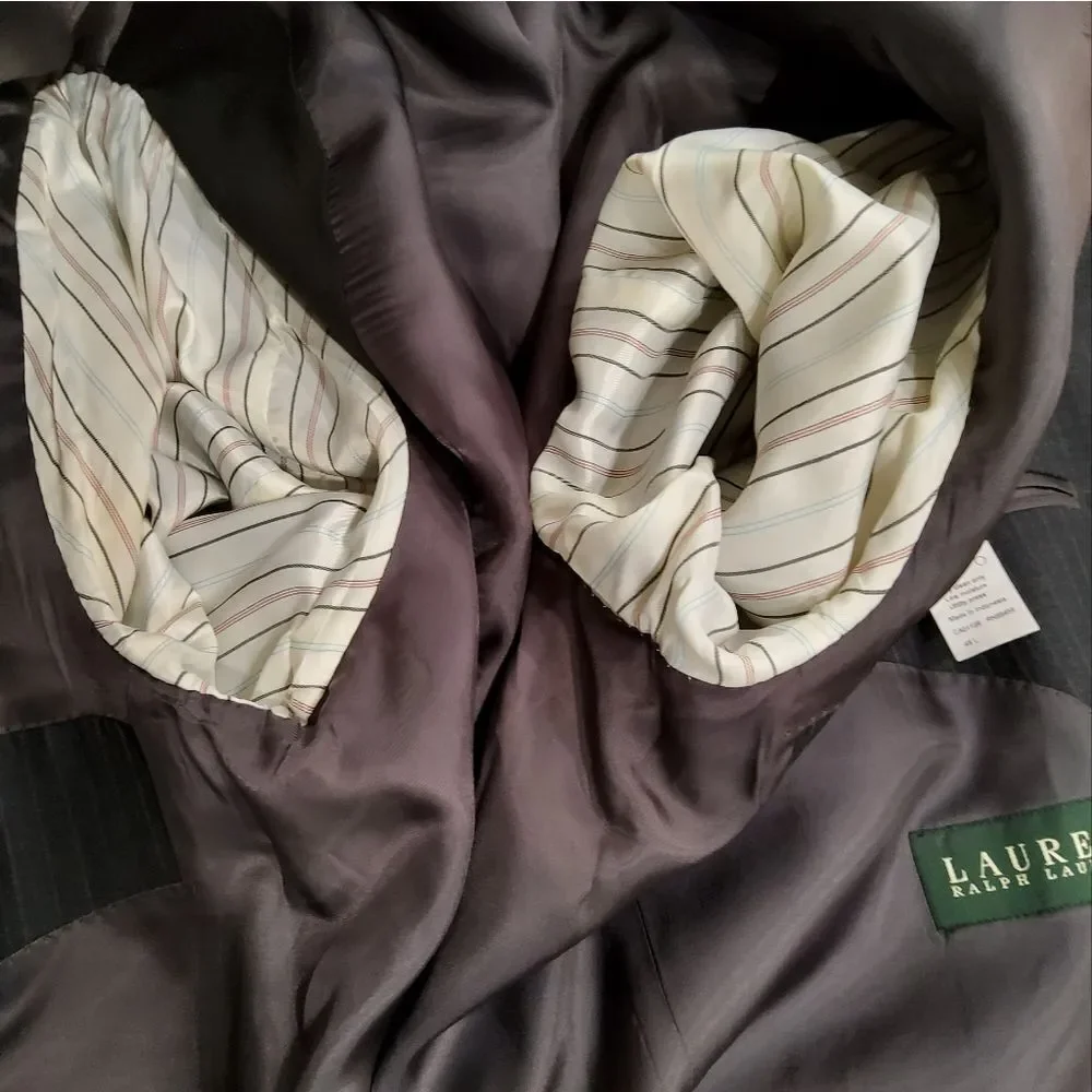Lauren Ralph Lauren Striped Jacket Blazer Size 46 L